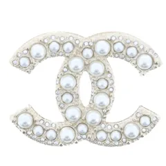 CHANEL シャネル ココマーク ラインストーン ブローチ ブローチ レディース メタル ゴールド 中古