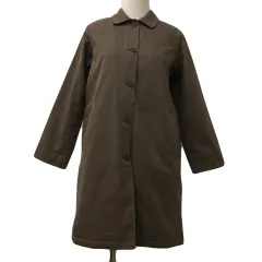 サマンサモスモス SM2 コート ステンカラー 中綿 ロング 無地 長袖 M 茶 モカ ブラウン