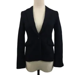 ユナイテッドアローズ UNITED ARROWS ジャケット テーラード シングル ウール 無地 36 紺 ネイビー