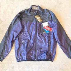 MIZUNO未使用！ ミズノ 高機能 ナイロンジャケット／ M 黒×紫 ブレスサーモ リフレクションギア プルーフプラス 収納袋付き 発熱・撥水・保温