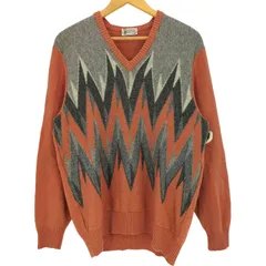 ユーズドフルギ USED古着 {{paul fourticq}} Vネック総柄ニット セーター メンズ import：S 