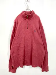 POLO RALPH LAUREN ポロ ラルフローレン 4700477758 ハーフジップ スウェット sizeL/ピンク ◆■◎メンズ
