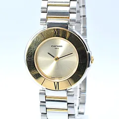 CARVEN カルヴェン パリス 38-13YTG コンビカラー Quartz クォーツ Watch 腕時計 Ladies レディース 新品バッテリー クリーニング済みのサムネイル