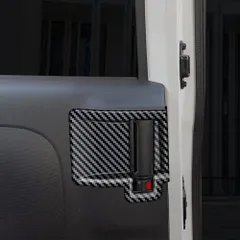 送料無料 ダイハツ MOVE CANBUS 専用 中ドア内ラッチフレーム 2枚セット ABS製 カーボン柄/ピアノブラック 内装保護 取付簡単