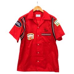 60s NAT NAST 赤 ボウリングシャツ レーヨンシャツ ボーリングシャツ