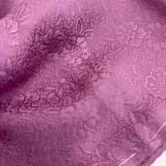 色無地 正絹 裄66.5 美しい地模様 一つ紋 袷 着物MK-3363