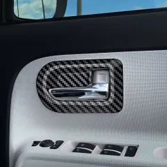 送料無料 ダイハツ MOVE CANBUS 専用 前ドア内ラッチフレーム 2枚セット ABS製 カーボン柄/ピアノブラック 内装保護 取付簡単