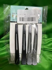 ヘアクリップ 4本セット シリコン 跡がつきにくい ブロッキング 美容師用