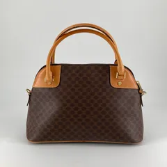 CELINE(セリーヌ)　マカダム柄　ハンドバッグ　ブラウン