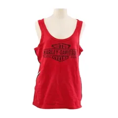 ハーレーダビッドソン Harley-Davidson タンクトップ レッド サイズ L レディース F-S4793