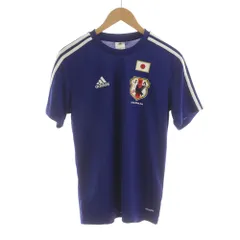 アディダス adidas Tシャツ カットソー ユニフォーム 半袖 S 青 ブルー /RR