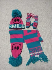 キッズニット帽子+手袋+マフラー