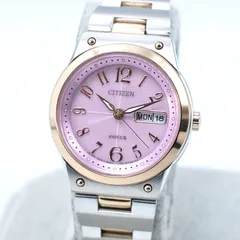 CITIZEN シチズン Wicca ウィッカ エコドライブ Watch 腕時計 ソーラー Ladies レディース ピンク文字盤 稼働品