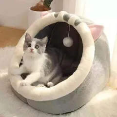 猫ベッド ねこ ハウス 冬 猫のベッド 洗える 暖かい 子犬 小型犬 ベッド ドーム型 キャット ベッド もこもこ クッション付き ふかふか 室内