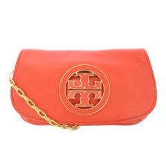 トリーバーチ TORY BURCH ショルダーバッグ レザー 牛革 チェーン 切替 ロゴ 赤 レッド /BB