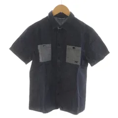 エンポリオアルマーニ EMPORIO ARMANI カジュアルシャツ 半袖 14A 166CM 黒 ブラック /RR