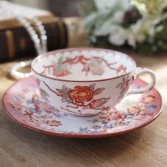 希少　美品　サルグミンヌ　カップ&ソーサー　フランスアンティーク 希少フランスアンティーク サルグミンヌ ミントン235 カップ＆ソーサー