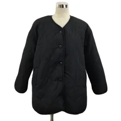 アプレジュールミニョン apres jour mignon ジャケット キルティング ブルゾン ノーカラー リバーシブル ボア 無地 長袖 F 黒 ブラック