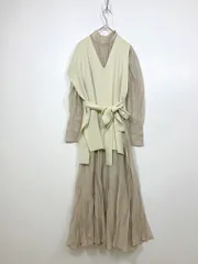 snidel スナイデル 定価18700円 ベストセット シアー ワンピース size不明/ベージュ ◇■レディース