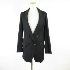 THE FIRST テーラードジャケット 長袖 ダブル 黒 36 *T904