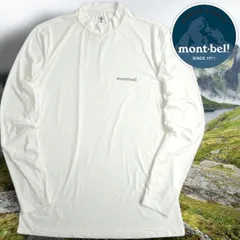 mont-bell モンベル ice fil マイクロボーダー ストレッチ ハイネック 長袖 Tシャツ カットソー インナー 登山 トレッキング T16B-391 ホワイト ▲019▼20127m12