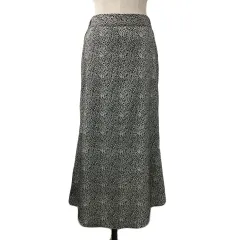 ジャーナルスタンダード レリューム JOURNAL STANDARD relume スカート フレア ロング アニマル柄 総柄 ウエストゴム 36 黒 ベージュ ブラック