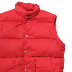 80's 90's LLビーン ナイロン ダウンベスト 赤 (M) レッド グースダウン 90年代 旧タグ オールド アウトドア L.L.Bean アメリカ古着 USED ビンテージ ヴィンテージ