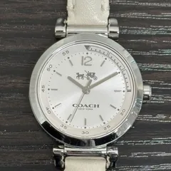 ®️COACH コーチ 腕時計 レザーベルト ピンク×ホワイト クォーツ レディース/2201
