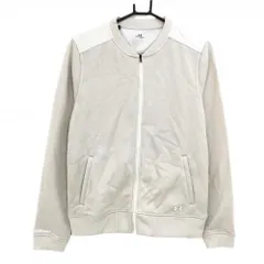 【新品】アンダーアーマー ニットジャケット ベージュ系 裏起毛 袖ロゴ ブルゾン レディース LG ゴルフウェア UNDER ARMOUR