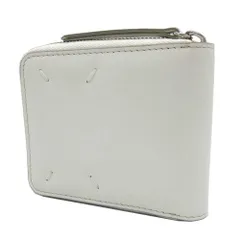 【新品】メゾンマルジェラ 財布 二つ折り財布(小銭入れあり) Maison Margiela 11 レザー 4ステッチ ラウンドジップ S56UI0111 P4303 T1003 (ホワイト系) レディース 送料無料
