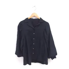 アクシーズファム axes femme コーデュロイブラウス シャツ ボリューム袖 長袖 Ｆ 黒 ブラック /TT