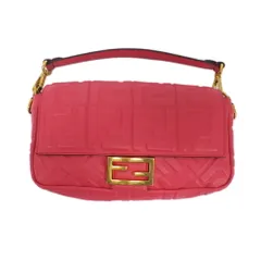 【天白】フェンディ マンマバケット ピンク 2WAY ズッカ柄 ショルダーバッグ レディース 鞄 ゴールド金具