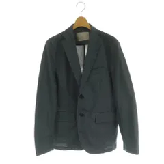 アバハウス ABAHOUSE テーラードジャケット 48 紺 ダークネイビー 織り柄 長袖 /AG ■OS