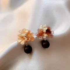 ピアス レディース 花 揺れる 韓国 上品 新品