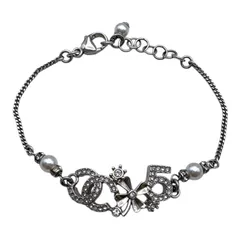 シャネル CHANEL ココマークアイコンブレスレット シルバー メタル・ラインストーン アクセサリー