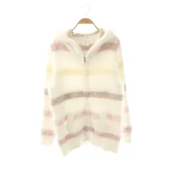 ジェラートピケ gelato pique ジェラートライン ボーダーパーカー ジャケット ジップアップ ルームウェア 部屋着 F 白 /NR ■OS