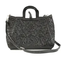 カービングトライブス グレースコンチネンタル CARVING TRIBES ショルダー バッグ 2way ハンドバッグ 黒 ブラック レザー かばん