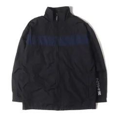 NIKE / vintage ナイキ ヴィンテージ ジャケット ブラック ネイビー 黒紺 サイズ:L | 00s 袖ロゴ ナイロン トラックジャケット | 00年代 古着 | アウター ブルゾン 上着【メンズ】【中古】