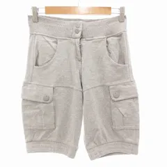 アディダス バイ ステラマッカートニー adidas by Stella McCartney スウェット ショートパンツ カーゴショーツ ハーフ イージー ゴムウエスト XS グレー /FF IBO78