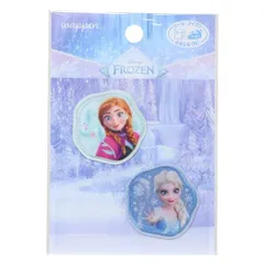 【メール便】アナと雪の女王 ワッペン ミニアイロンパッチシール2枚セット ディズニー パイオニア 手芸用品 キャラクター グッズ 