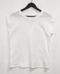 【227665】kate spade ケイトスペードニューヨーク  ノースリーブカットソー　Tシャツ　コットン100％　無地　S  ・ ホワイト