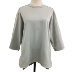 コンバース CONVERSE カットソー プルオーバー クルーネック ロゴ 刺繍 七分袖 M グレー