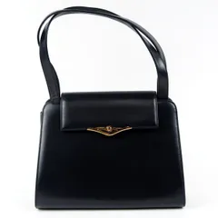 【超美品】Cartier カルティエ サファイア ハンドバッグ ブランド鞄 ブラック【TY48】