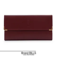 未使用品 Cartier カルティエ マストライン 長財布 三つ折り L3000002 2C がま口 レザー ボルドー ゴールド金具