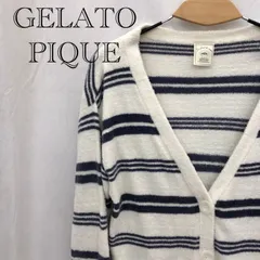 gelato pique ジェラートピケ スムーズィーマリンボーダーカーディガン レディース pwnt172035 F ホワイト系 ボーダー  レディース ファッション