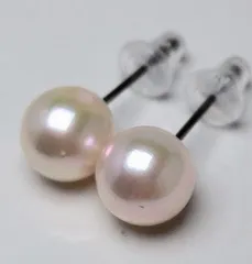 あこや真珠 7.5㎜up 直結 ピアス