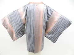 【京松】羽織 ぼかし 羽織紐付 正絹 着物 身丈約79.5cm 裄丈65.5cm kyo8z01-61