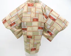 【京松】羽織 お洒落 羽織紐付 正絹 着物 身丈約86cm 裄丈64.5cm kyo8z01-64