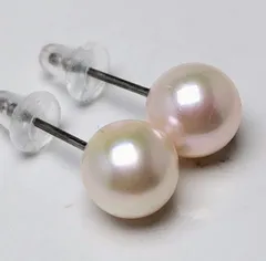 あこや真珠 7.5㎜up 直結 ピアス