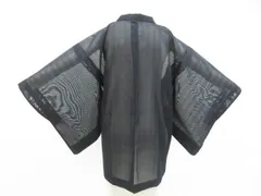 【京松】羽織 夏物 夏 羽織紐付 正絹 身丈約75cm 裄丈約62cm kyo8z01-73